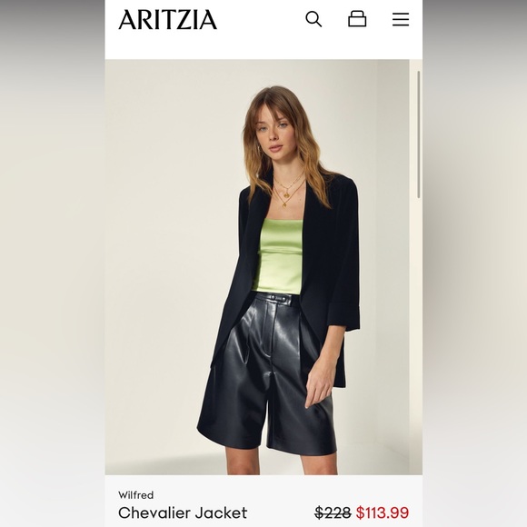 Aritzia Wilfred blazer size 4 black - Picture 5 of 5